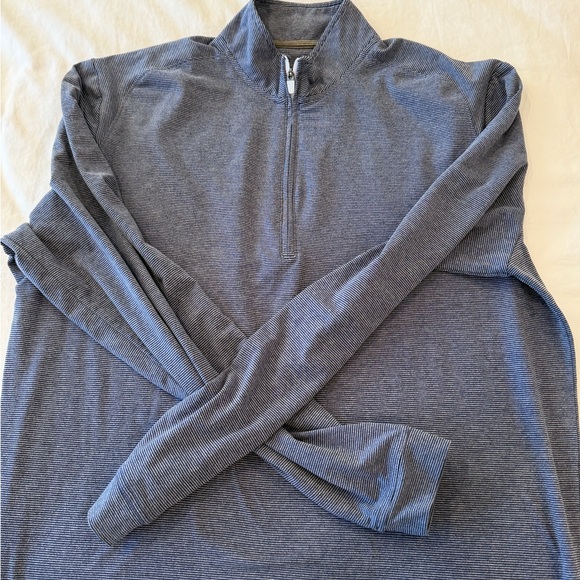 johnnie-O Steel Blue Zip-Up Sweater
